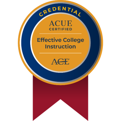 ACUE Effective College Instruction Badge